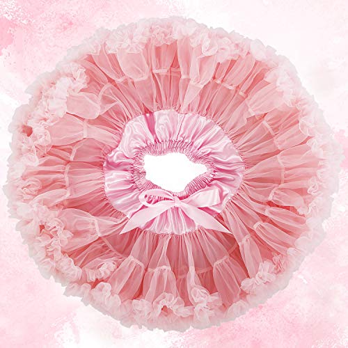 Beauty Dy Pink Girls' Tutu Skirt Ballet Pettiskirts Fluffy Petticoat Puffy Dance Princess Dress, Large #TOP1
