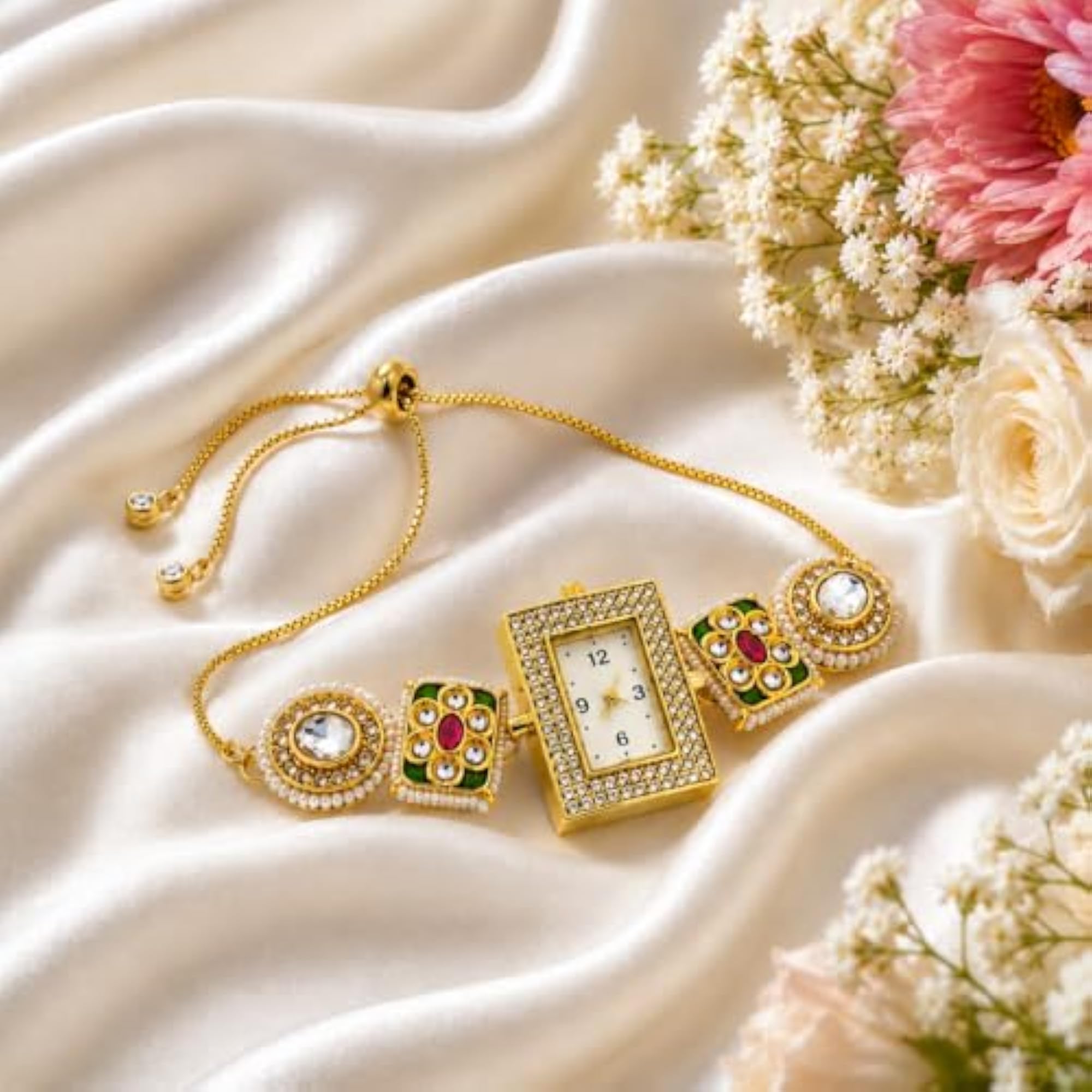 Kashmiri Crystal Studded Analog Watch for Women