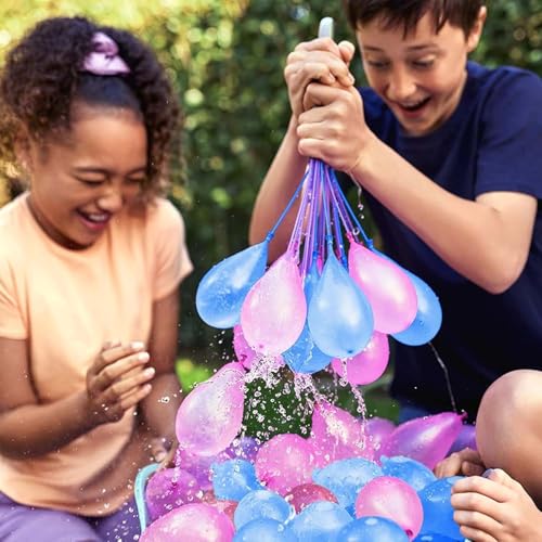 Image of Go Hooked Rapid-Fill Holi Water Balloons Set of 15 | Self-Sealing Multi-Color Magic Water Balloons for Kids & Adults | Quick Fill Party Splash Balloons for Festivals & Outdoor Fun (555pcs,Multicolour)