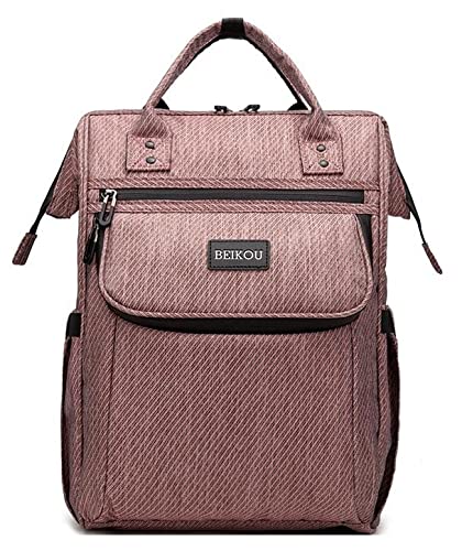 SwooK Oxford Material Large Mummy mommy baby Diaper Bag BagPack Backpack Multi-Function Baby Diaper Backpack Nappy Bags Mom Dad Travel Backpack Baby diaper Bag Bags (Rose)-picture-38