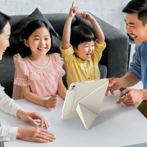 Étui magnétique iPad protégeant le stylet avec rabat blanc intelligent - 4