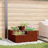 RMIHSJG Gartenblumentopf Rostig 100 x 100 x 48 cm Wetterfest Stahl...
