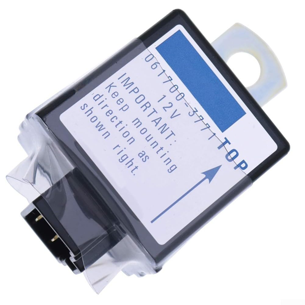 Relais d'arrêt solénoïde 12 V 061700-3770 0617003770 compatible avec Kubota T0070-31410 061700-3771 4 broches 12 V Noir Relais compatible avec tracteurs BX B L M Series et modèles RTV