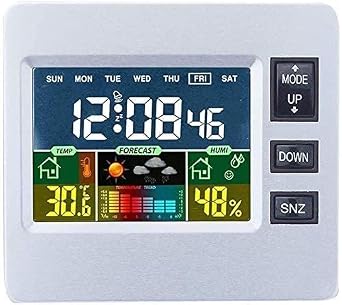 Color Weather Station with Forecast, Temperature, Humidity, Intelli-Time Clock-Full Color
