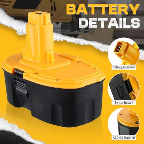 Image of DC9096 6.0Ah 18V Replacement for Dewalt Batteries Ni-MH Compatible with Dewalt 18V Battery DC9098 DC9099 DW9095 DW9096 DW9098 Cordless Power Tools 6 PCS (6)