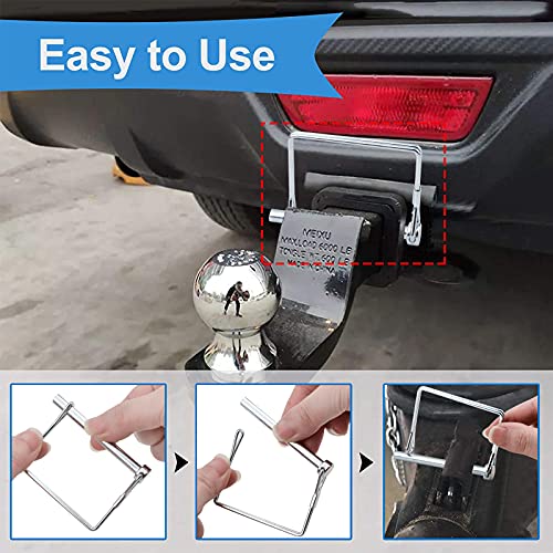 INCREWAY Drahtsicherungsstift, 6,3 mm Karbonstahl-Schaft, Sicherungsstift, quadratische Schlaufe, Drahtschlossstift für Gleis, Bauernhof, Rasen (6,3 x 67 mm), 8 Stück