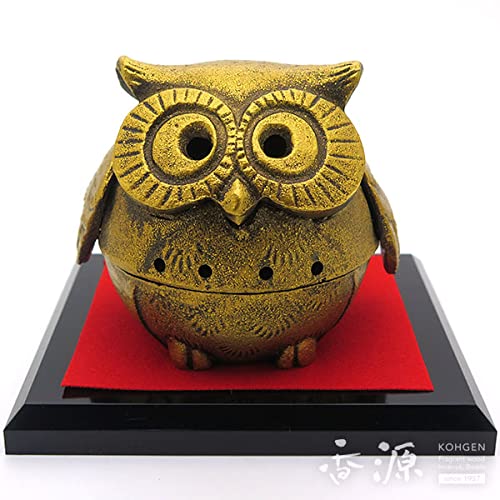 Takaoka Copperware Incense Burner, Owl, Gold : Home & Kitchen