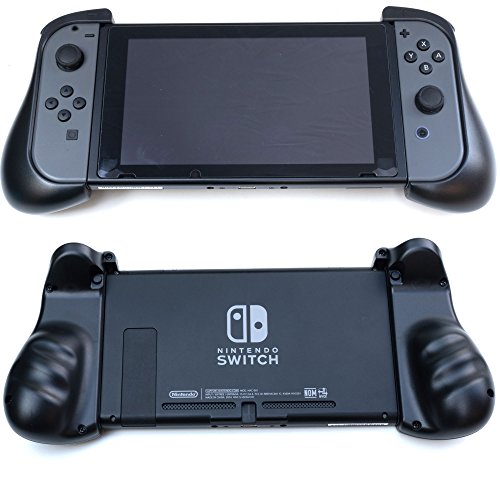[Upgraded] ButterFox Dockable Trigger Hand Grip Case for Nintendo Switch Joy-Con (Black)