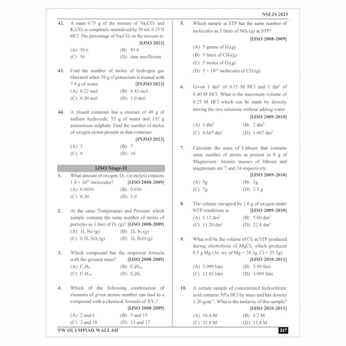 Image of PW Olympiad Wallah NSEJS Champion Series For Class 8-10 (Part-1) Complete Science Prep Guide | Ideal For NSEJS, INJSO & IJSO 2025 [Paperback] PW