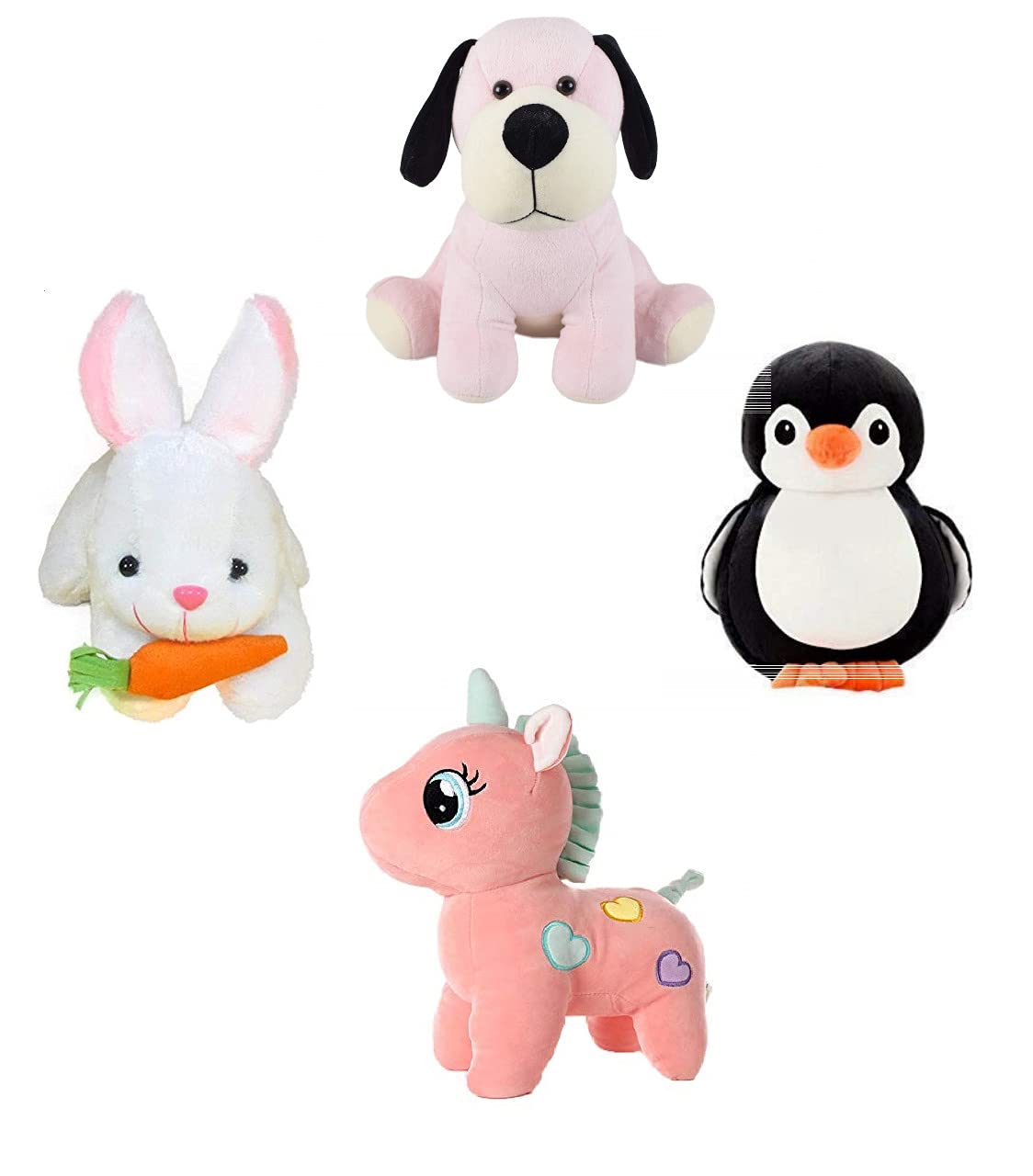 Pack of 4 Animals Soft Toy Kids (Baby) for Playing Soft Toy Dog, Penguin, Unicorn, and Rabbit .All Best Stuff Toys for Kids (Enjoy) Playing Birthday Gift (30cm) (B09CF426C8) Amazon Price History, Amazon Price Tracker