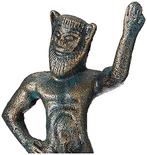 Estátua do deus Pã da Grécia Antiga, Design Toscano SP8806, Verdigris