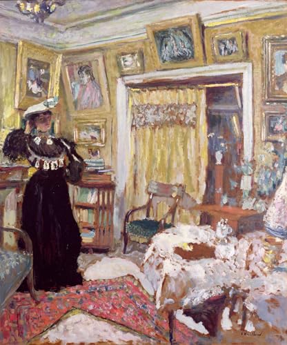 Toile modern Vuillard pour décoration salon, affiche Le Salon Hessel Rue De Rivoli en 60x90cm
