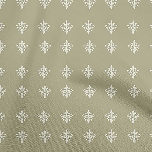 oneOone Velvet Beige Fabric Block Dress Material Fabric Print Fabric By The Yard 58 Inch Wide-9Q