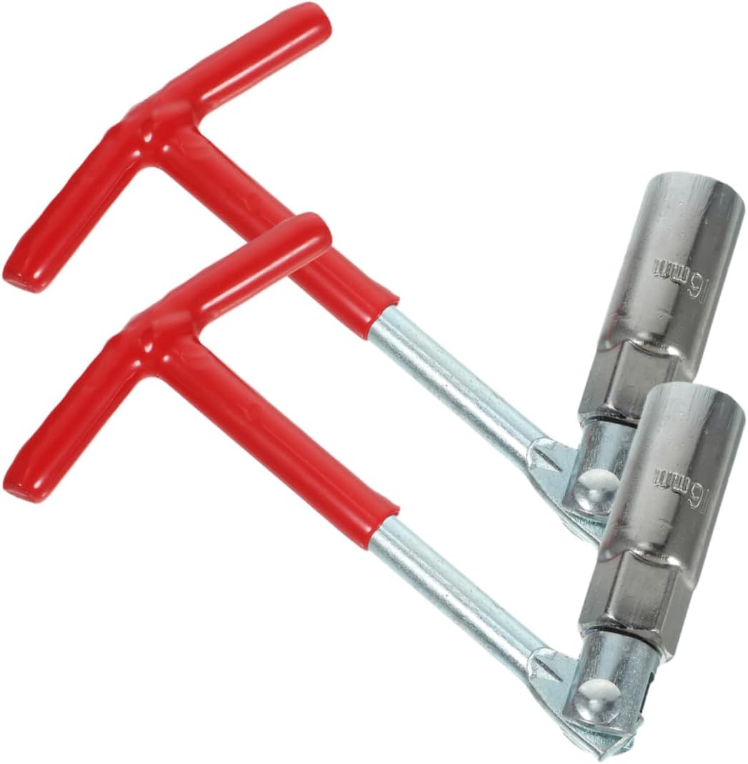 Assured 2pcs Spark Plug Wrench Universal Car Repair Tool Spark Plug Socket Set Easy Access for Tight Spaces