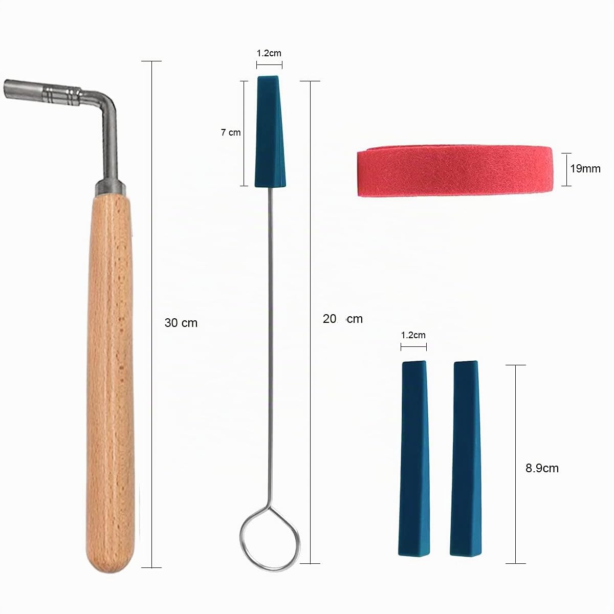 IT Kit de réglage de piano Clé d'accord d'outils Outils de marteau Ensemble d'accessoires Bande de tempérament en feutre en caoutchouc