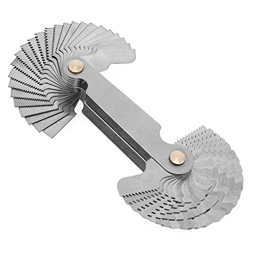 【The Best Deal】Origlam Screw Thread Pitch Cutting Gauge Tool, Stainless Steel Metric Screw Pitc #TOP1