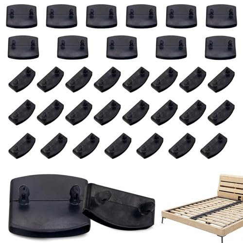 RFYTDCF Lattenrost Halter, Lattenhalter Endkappenhalter Kunststoff Lattenrost Halterungen 24 für Seite und 12 für Mitte Ersatzteile für Betten Verbindungszubehör