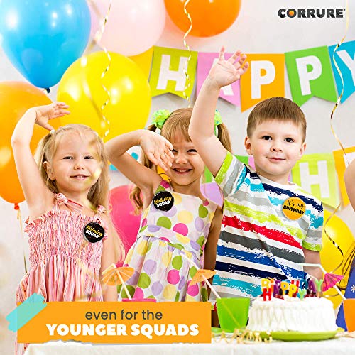 Corrure 18Pcs Birthday Button Pins 2.35" - Party Birthday Pins For The Whole Birthday Squad - Unisex Pinback Badge Crew Favors Supplies For 18Th, 21St, 25Th, 30Th Birthday, Adults, Kids, Men Or Women #TOP7