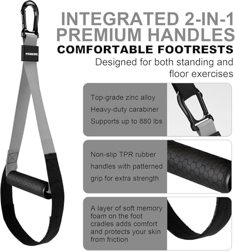 Pull Up Assistance Bands | Home Resistance Training Kit | Full-Body Workout with Suspension Trainer Straps, Door Anchor, Handles, and Carrying Bag