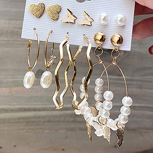Image of Shining Diva Fashion Stylish Combo Metal Earrings for Women and Girls