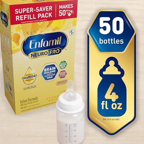 Enfamil NeuroPro Baby Formula, MFGM* 5-Year Benefit, Expert-Recommended Brain-Building Omega-3 DHA, Exclusive Immune Supporting HuMO6 Blend, Infant Formula Powder, Baby Milk, 31.4 Oz