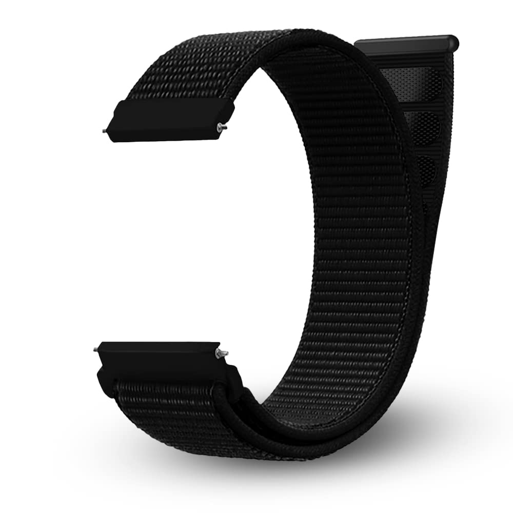 CellFAther Soft Nylon Band Straps Compatible with OnePlus Watch & Oneplus watch 2, 2R Only, Not for others (Jet Black)