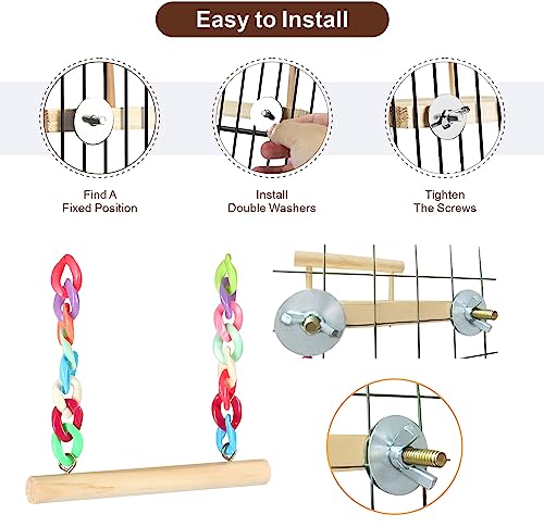 Bird-Perches-Cage-Toys-Parrot-Wooden-Platform-Exercise-Stands-with-Wood-Swing-Ferris-Wheel-Chewing-for-for-Parakeet-Conure-Cockatiel-Budgies-Hummingbird-Style-A