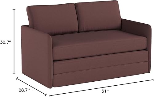 Miniatura 3 de Sofá-cama Container Furniture Direct tapizado con tela, moderno y contemporáneo, para el salón, Tela, Marrón Umber café,Marrón,Marrón café,Fossil