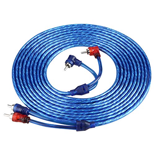Cable de Interconexión de Audio para Automóviles, Cable de Audio RCA, Núcleo de Cobre Antidesgaste, Oxidación Anti para Reparación