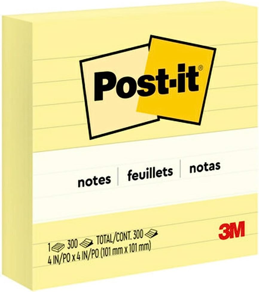 Post-it Notes, 4 in x 4 in, 2 Pads, America’s #1 Favorite Sticky Notes, Canary Yellow, Clean Removal, Recyclable (675-YL-2PK) (Pack of 8, 16 Count Total)