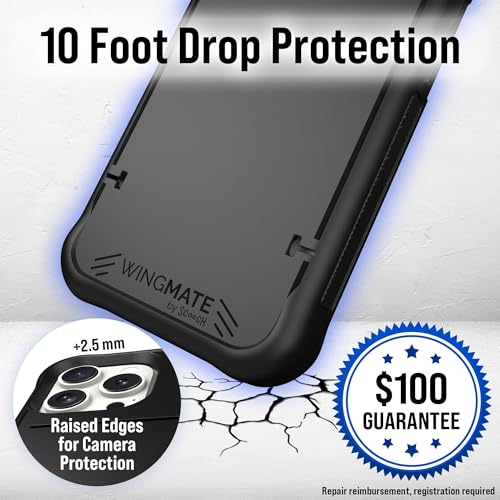 Scooch for iPhone 15 Pro Max Case with Card Holder, Wingmate Wallet Case with Hidden Card Slot and RFID Protection for up to 4 Cards, 10-Foot Drop Protection, Wildflowers by Scooch - Used condition - Image 5