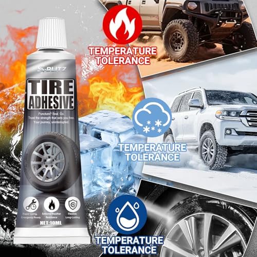 Tire Repair Glue, Tire Repair Nail, Black Sidewall Rubber Cement Kit, 20ml — view 2