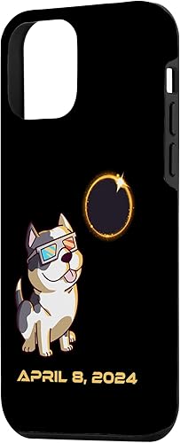 Vista 29 de iPhone 15 Total Solar Eclipse April 8 2024 Totality Dog Pitbull Case