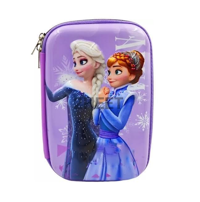 2heet Pencil Case 3D Cover Pencil Pouch Bag Compass School Pouch Organizer for Students Kids Premium Stylish Pen Holder Pouch Stationery Box for Boys and Gifts for Kids (Pencil CAS Frozen Pouch)