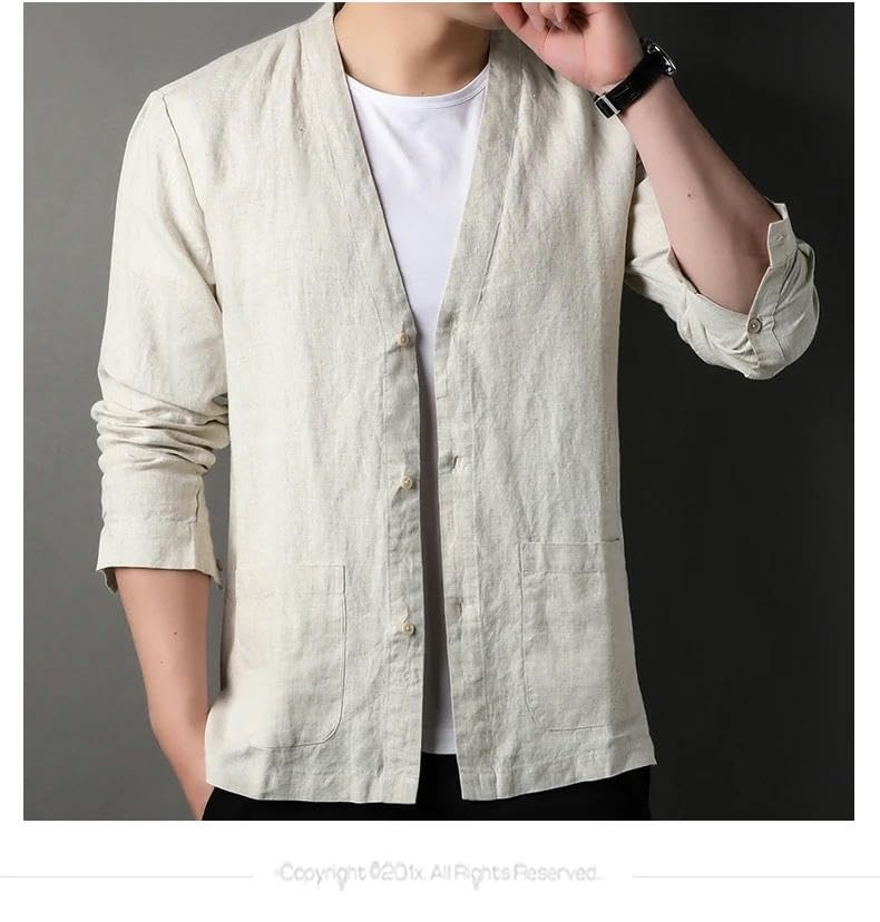 Spring/Summe Men's Linen Thin Suit Men's Coat Linen Blazer Masculino Slim Fit Man Suit Jacket4