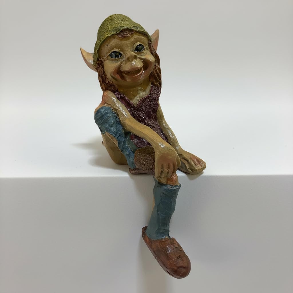 Elfos De La Abundancia Resin Figurines, 10.5 cm, Set of 4 Decorative Elf Figures