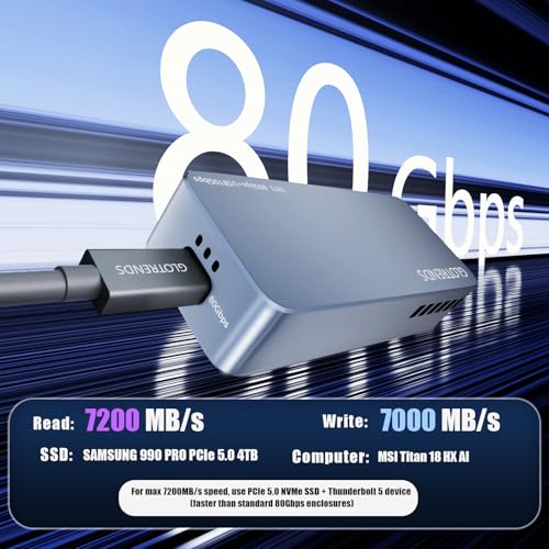 GLOTRENDS EM6002 Caja Externa M.2 NVMe SSD 8TB 80Gbps miniatura 3