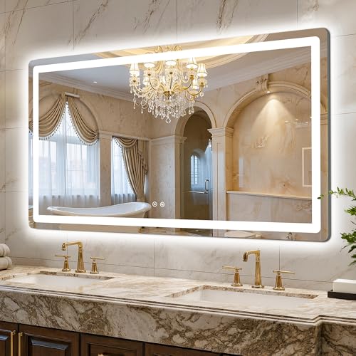 LAWADA LED Bathroom Mirror, 30"x55" Bathroom Vanity Mirror with Lights