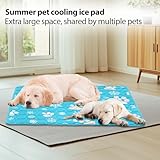 Tutamaz Kühlmatte für Hunde,rutschfeste Katzen Kühlmatte Bett Kühlkissen Hund,100 * 70cm, Hundedecke Kühl Kühlende Hundematte für Zuhause Unterwegs oder im Auto