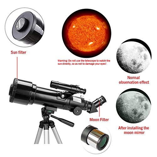 Telescopio Astronómico Refractor 70MM YXCKG con Tripode miniatura 6