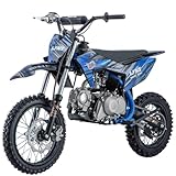 X-PRO Lynx 110cc Dirt Bike with Automatic Transmission, Electric Start,14'/12' Tires! (Blue)