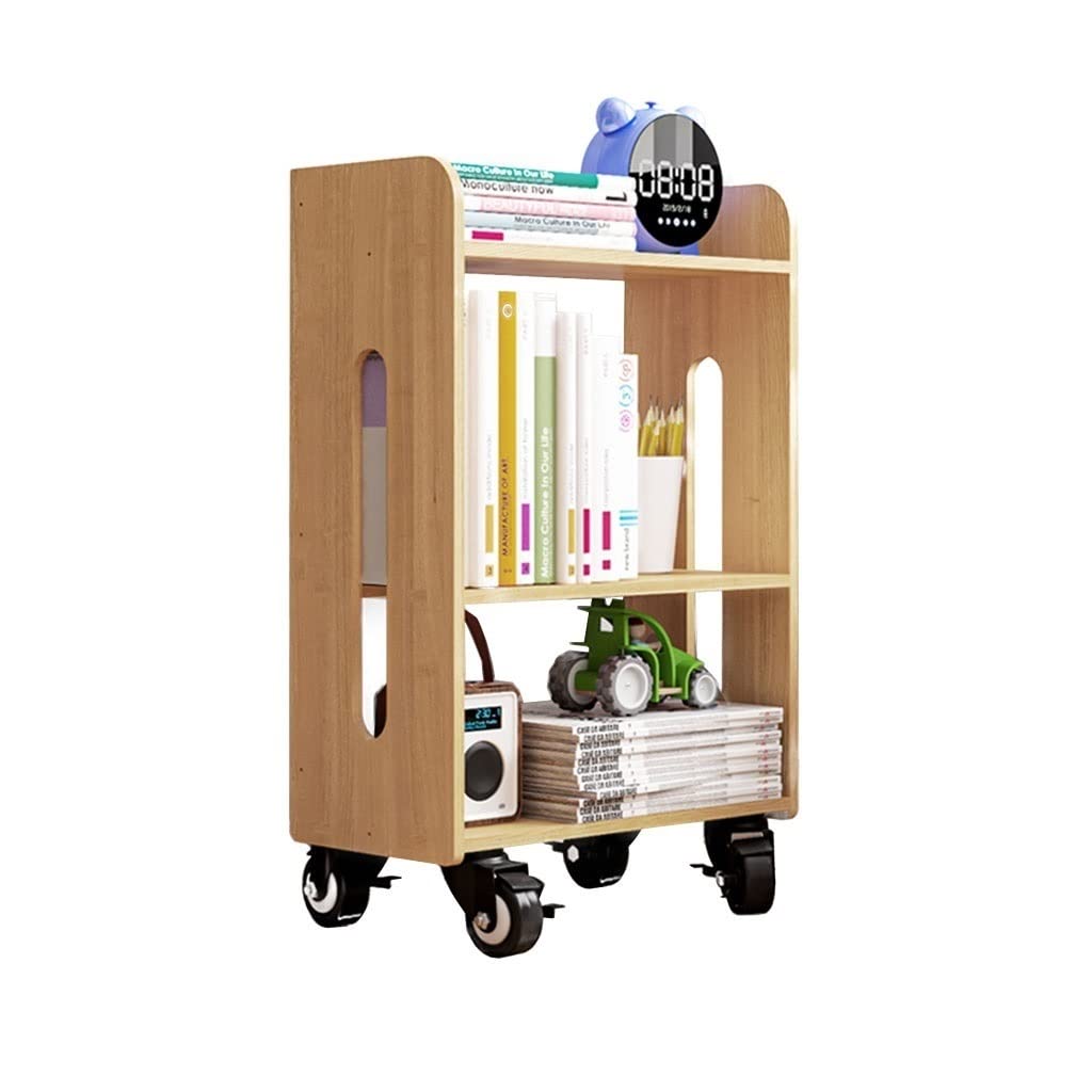 ULTRAWAVE Bücherregal, Bücherregal, Holzrad, Bücherregal, einfaches Regal, Schlafzimmer, Nachttisch, Schrank, kleines Bücherregal, 69 cm hoch, Buch-Organizer