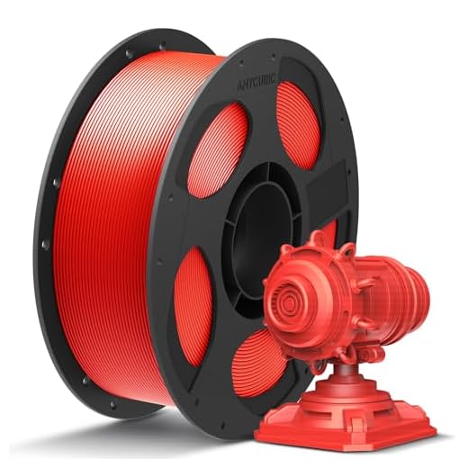 ANYCUBIC PLA Plus (PLA+), 3D Printer Filament 1.75mm, High Toughness 3D Printing Filament, Dimensional Accuracy +/- 0.02mm, Print with Most FDM 3D Printers, 1KG Reusable Spool, Bright Red