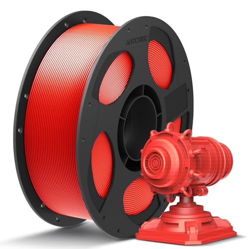 Image of ANYCUBIC PLA Plus (PLA+), 3D Printer Filament 1.75mm, High Toughness 3D Printing Filament, Dimensional Accuracy + /- 0.02mm, Print with Most FDM 3D Printers, 1KG Reusable Spool, Bright Red