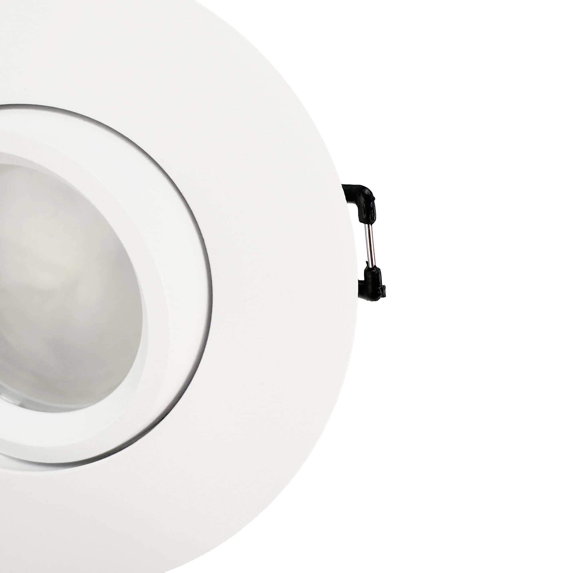 EDO Zestaw 3 sztuk - Oprawa Wpuszczana LED GU10 5,5W 6500K 230V POLI Biała Okrągła Ø 95 mm - Reflektor Podtynkowy z Regulowanym Pierścieniem - Lampa Sufitowa IP44 do Łazienki, Pralni, Kuchni