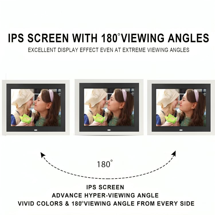 Image of Miracle Digital 8 Inch Digital Picture Frame,HD IPS Digital Photo Frames,Wall Mounted Electronic Slideshow,Using USB or SD to Play Photos /Videos /Music