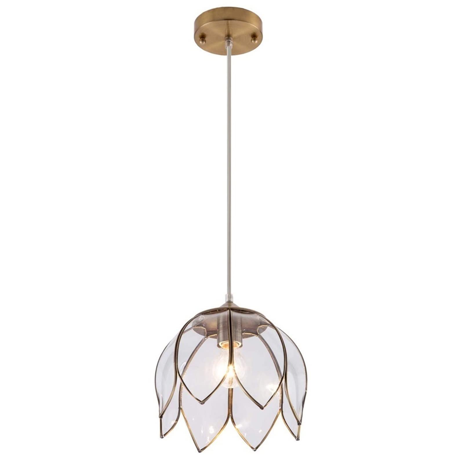 Éclairage déco moderne avec abat-jour en verre de lotus