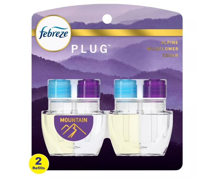 Generic Febreze Fade Defy Plug Air Freshener & Odor Fighter - Mountain - 0.87 fl oz/2pk, Purple