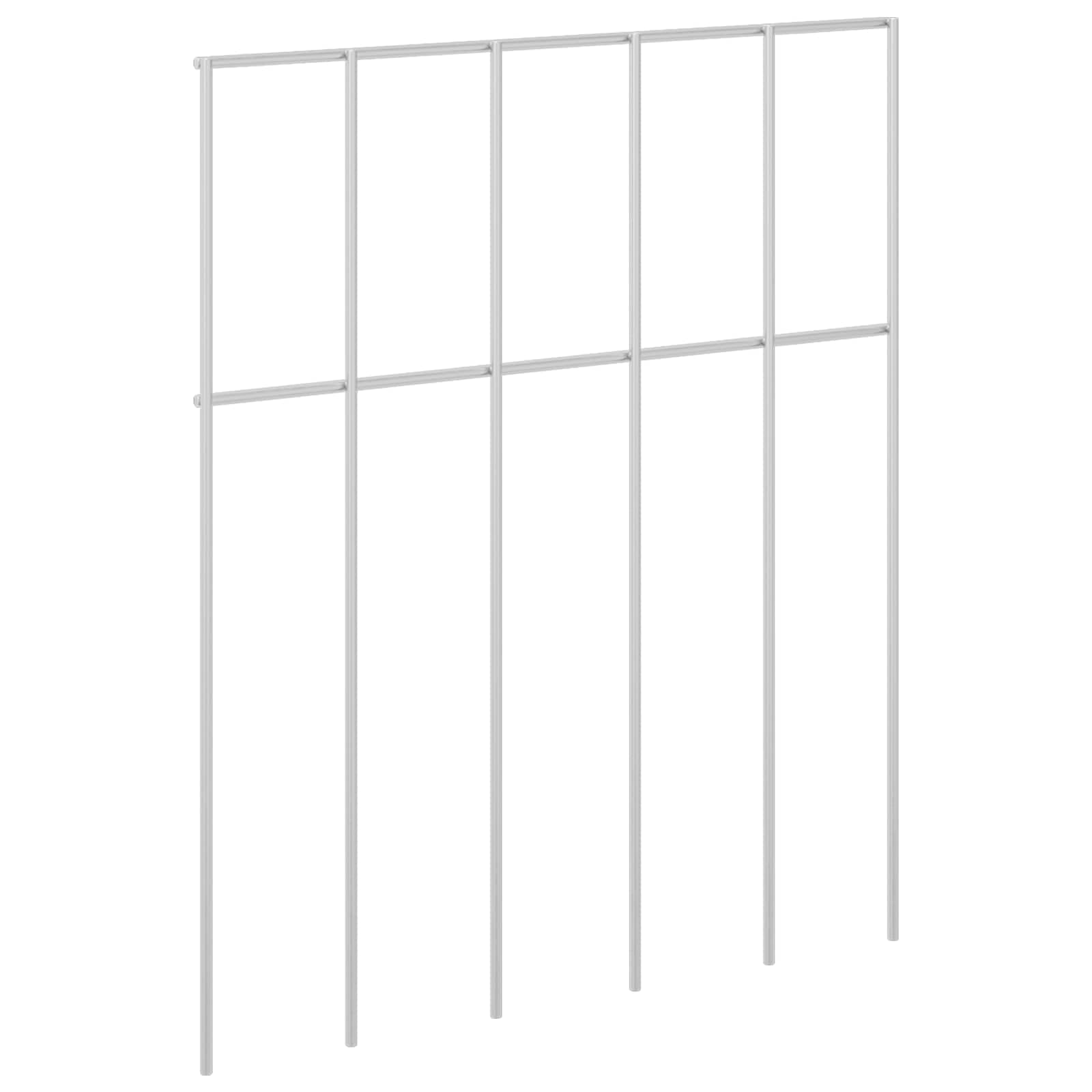 vidaXL Garden Fence Panel, 12 Pieces Galvanised Steel, Garden Fence Panel, Modern Steel, Weather Resistant, Decorative Iron Barrier