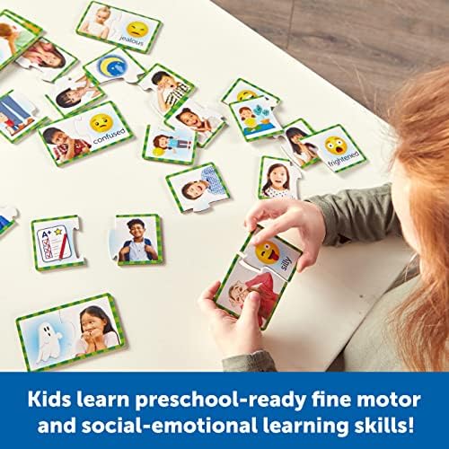 Learning Resources Feelings & Emotions Puzzle Cards, 48 Pieces, Ages 3+, Social Skills, Speech Therapy Materials, Social Emotional Learning Toys and Games for Kids 2 51eBE2K9JGL. AC